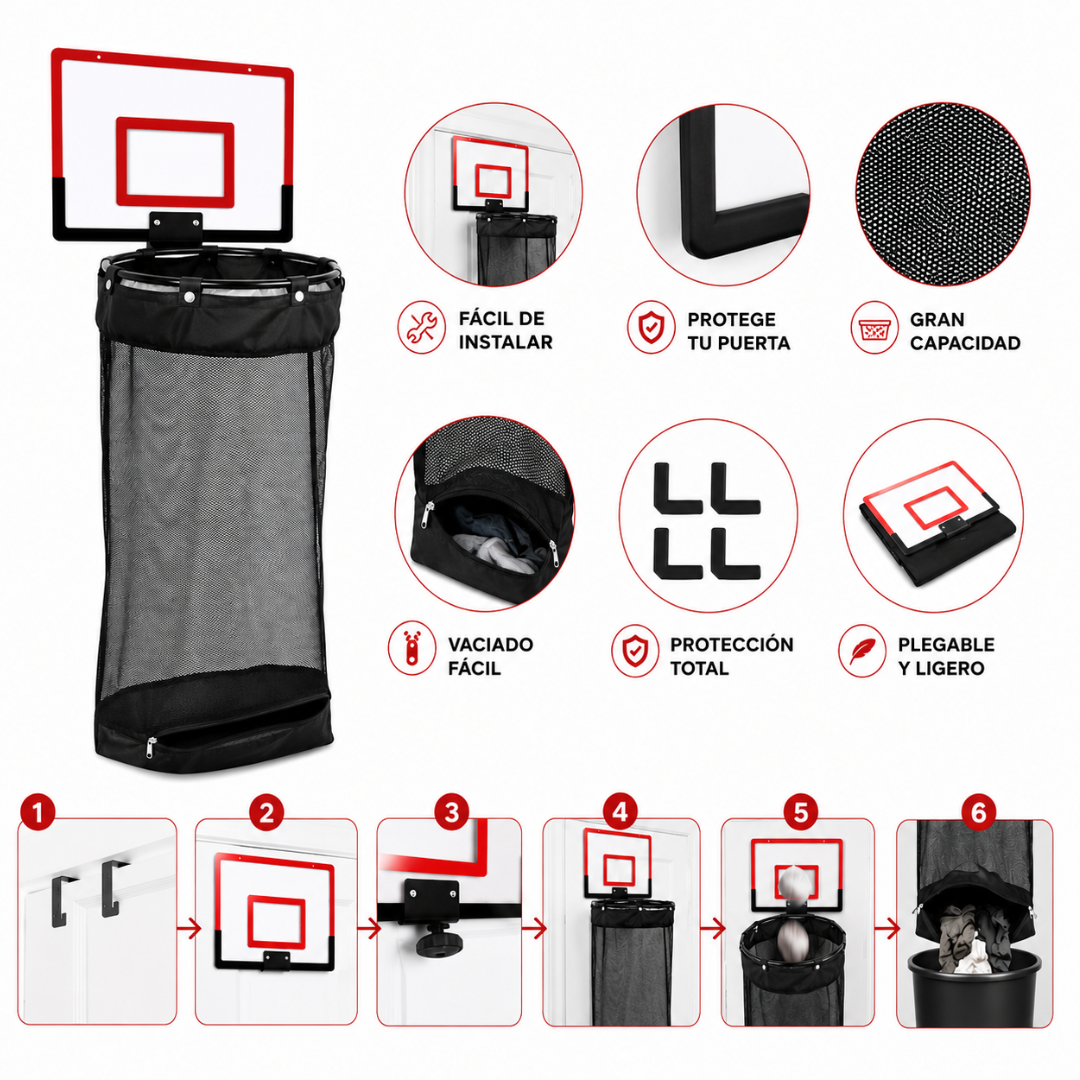 Canasta de baloncesto para ropa sucia